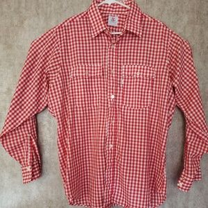 Vintage Levi's red white plaid shirt 1980 Olympics